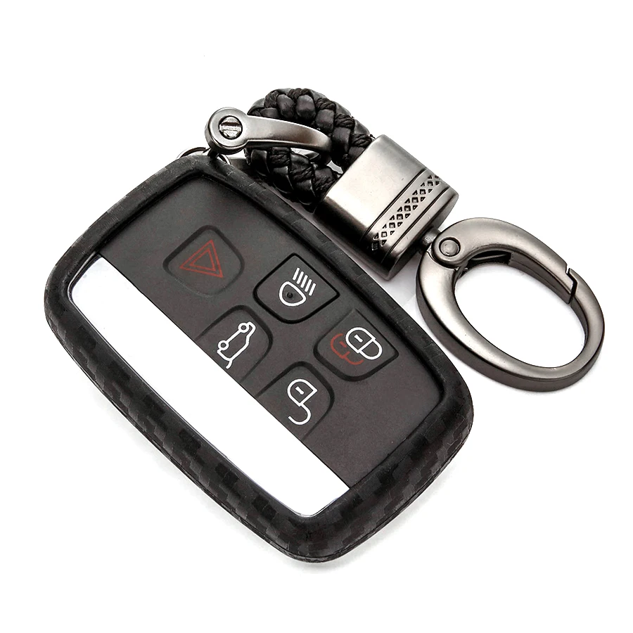 Чехол для автомобильного ключа с узором из углеродного волокна чехол Land Rover Freelander