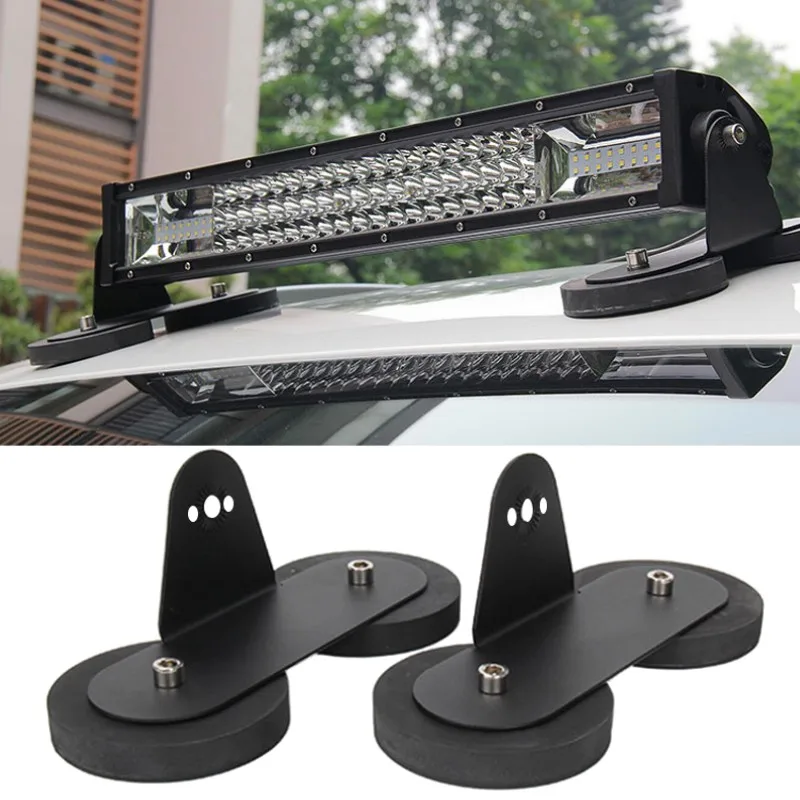 Punch free Powerful Magnet Mount bracket led Lamp holder frame for Auto Car  truck light bar Offroad 4x4 work light 4WD Spotlight