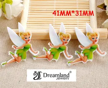 

50pcs/lot 41MM X 31MM New Arrival cartoon resin flatbacks little fairy flat back planar resin for DIY holiday decoration DF-72