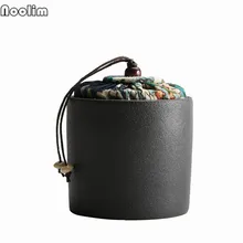 Керамика ручной работы банка для чая Ebony крышка пигментированная чайная посуда наборы контейнеры для хранения герметичные китайские кунг-фу Чайные Аксессуары