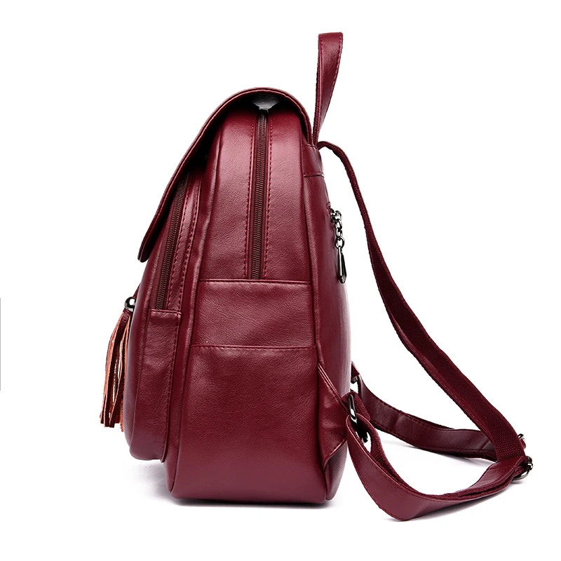 Винтажный рюкзак женский высококачественный кожаный вместительный рюкзак школьная сумка для девочек-подростков женские походные рюкзаки