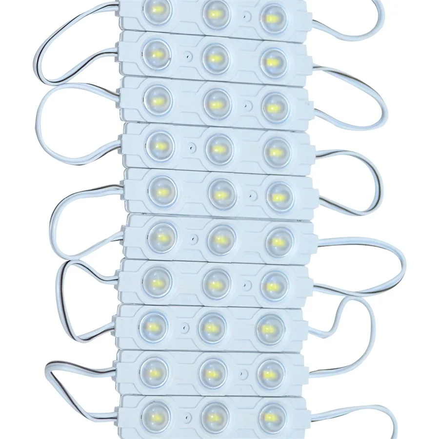 20 шт./лот Новинка 5730 3 светодиодный впрыска светодиодный модуль 12V с объективом Водонепроницаемый IP65, 120degree1. 5 Вт белый, СВЕТОДИОДНЫЙ знак, Магазин Баннер