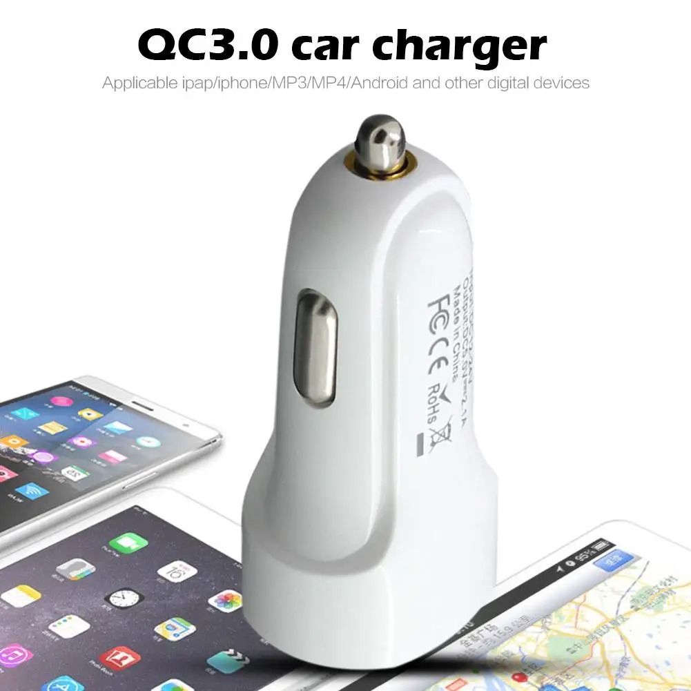 Car Charger Quick Charge 3.0 One USB Car-Charger for Mobile Phone Qualcomm QC 3.0 Fast Car Charging USB Charger Adapter Car Charger Quick Charge 3.0 One USB Car-Charger for Mobile Phone Qualcomm QC 3.0 Fast Car Charging USB Charger Adapter