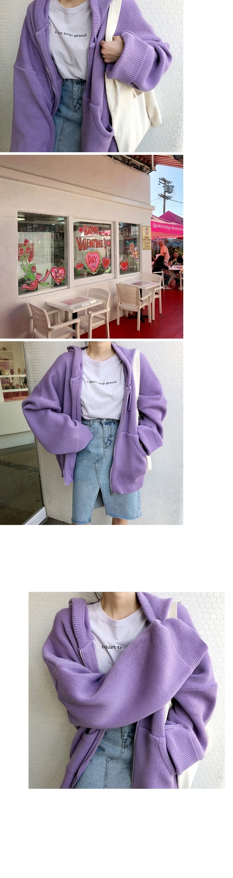 Fashion Korea Loose Sweater Woman New Autumn Simple Solid Color Hooded Knit Cardigan Elegant Bat Sleeve Long Cardigan Coat