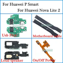 Для huawei P Smart FIG-LX1 FIG-L21/Для huawei NOVA Lite 2 Usb гибкий кабель материнской платы громкий динамик вкл. Гибкий Силовой Кабель