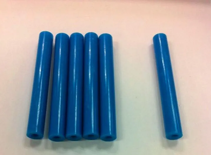 Free Shipping 100Pcs 10x70mm Point Ended PCB Test Fixture Parts Plate POM Pressure Bar Blue