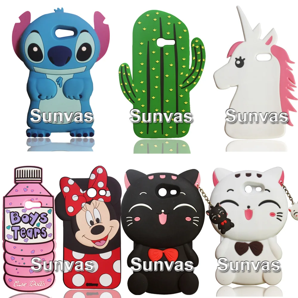 

Cute 3D Cartoon Animal Stitch Minnie Cactus Soft Silicone Case Phone Back Cover Skin For Samsung Galaxy J320 J3 2017 USA Verious