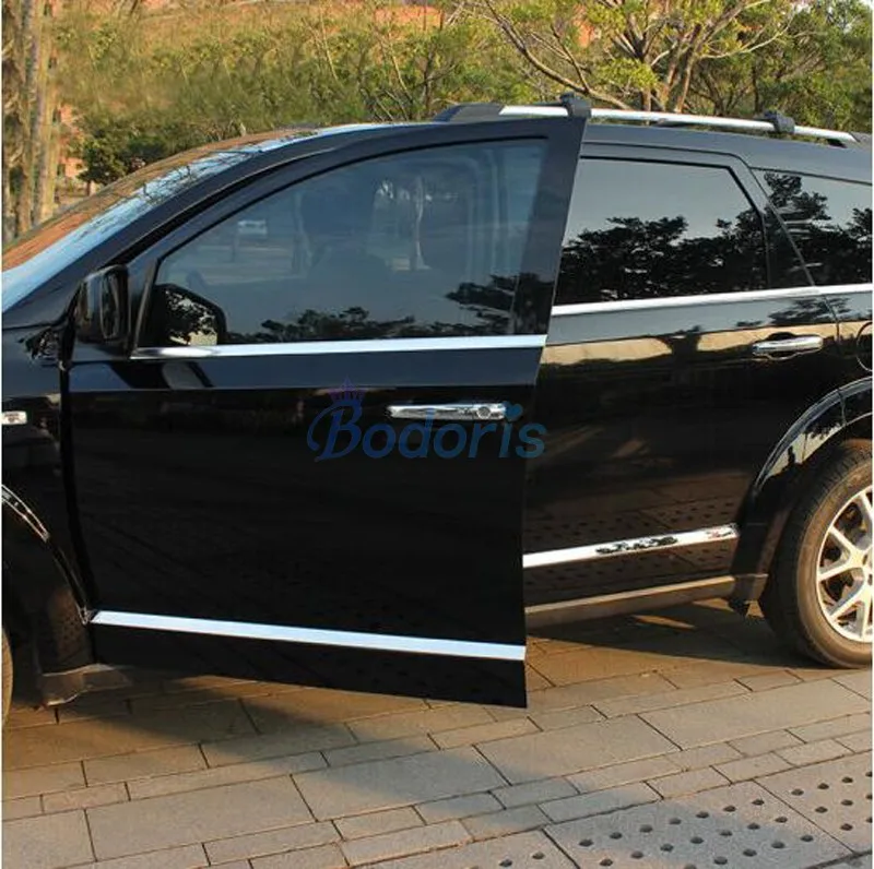 

For Dodge Journey JUCV Fiat Freemont 2009 2010 2011 2012 2013 2014 2015 2016 Body Side Door Moulding Trim Kits Car Accessories