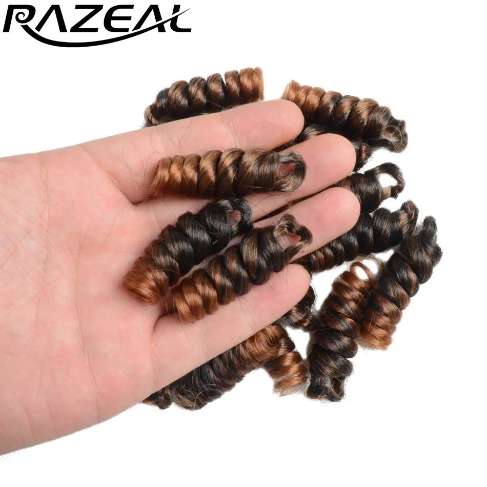 

RAZEAL 8Packs Crochet Braids Kenzie curl Crochet Braids Hair 6inch 20inch curly braiding hair for BOUNCE TWIST