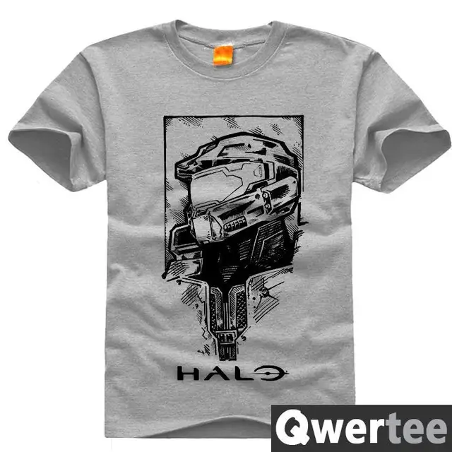 Original Design Halo Master Chief Helmet Print Fashion Style Casual Original Design Halo Master Chief Helmet Print Fashion Style Casual T Shirt Free