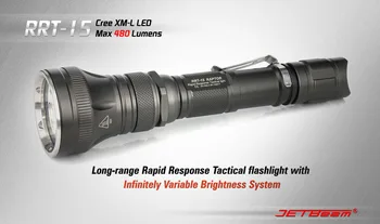 

Free Shipping NITECORE JETBEAM RRT-15 CREE XM-L T6 480Lumens CR123* battery aluminum waterproof flashlight tactical torch