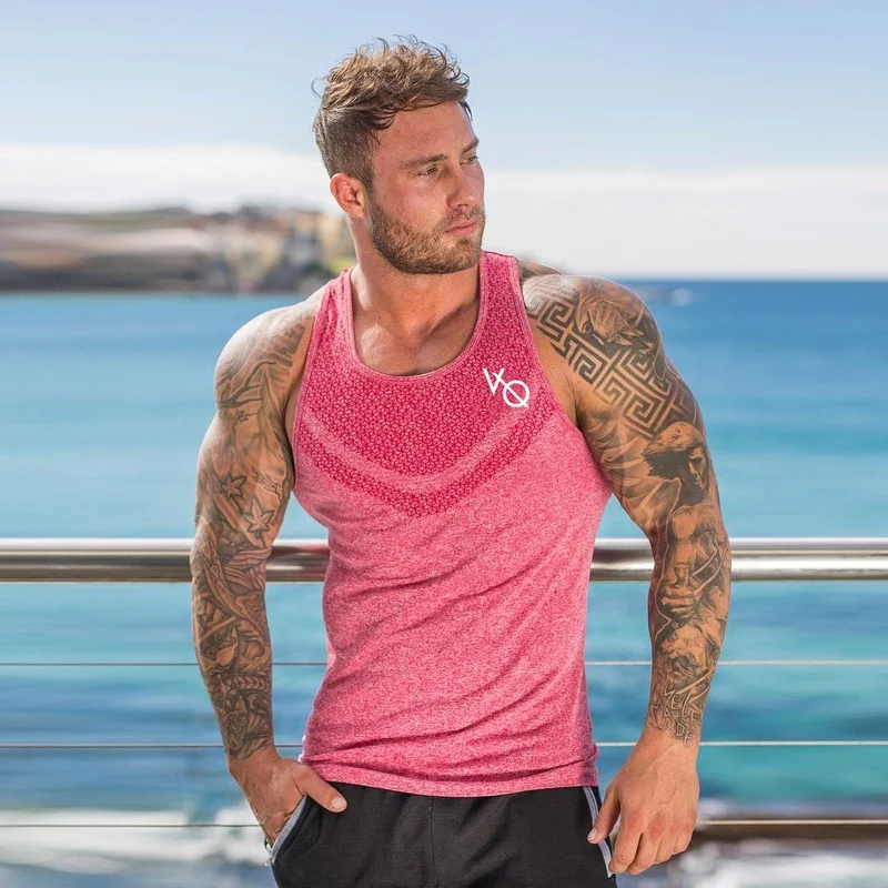 

Men Sleeveless Muscle Bodybuilding Tank Top Gym Singlet Fitness Sport Slim Cotton Tank Gym Shirt Men Singlet