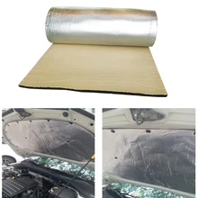 15 кв. Футов, автомобильный шумоизоляционный коврик, шумоизоляция капота двигателя, звукоизоляционный капот двигателя, брандмауэр, нагревательный материал, алюминиевая пена, наклейка