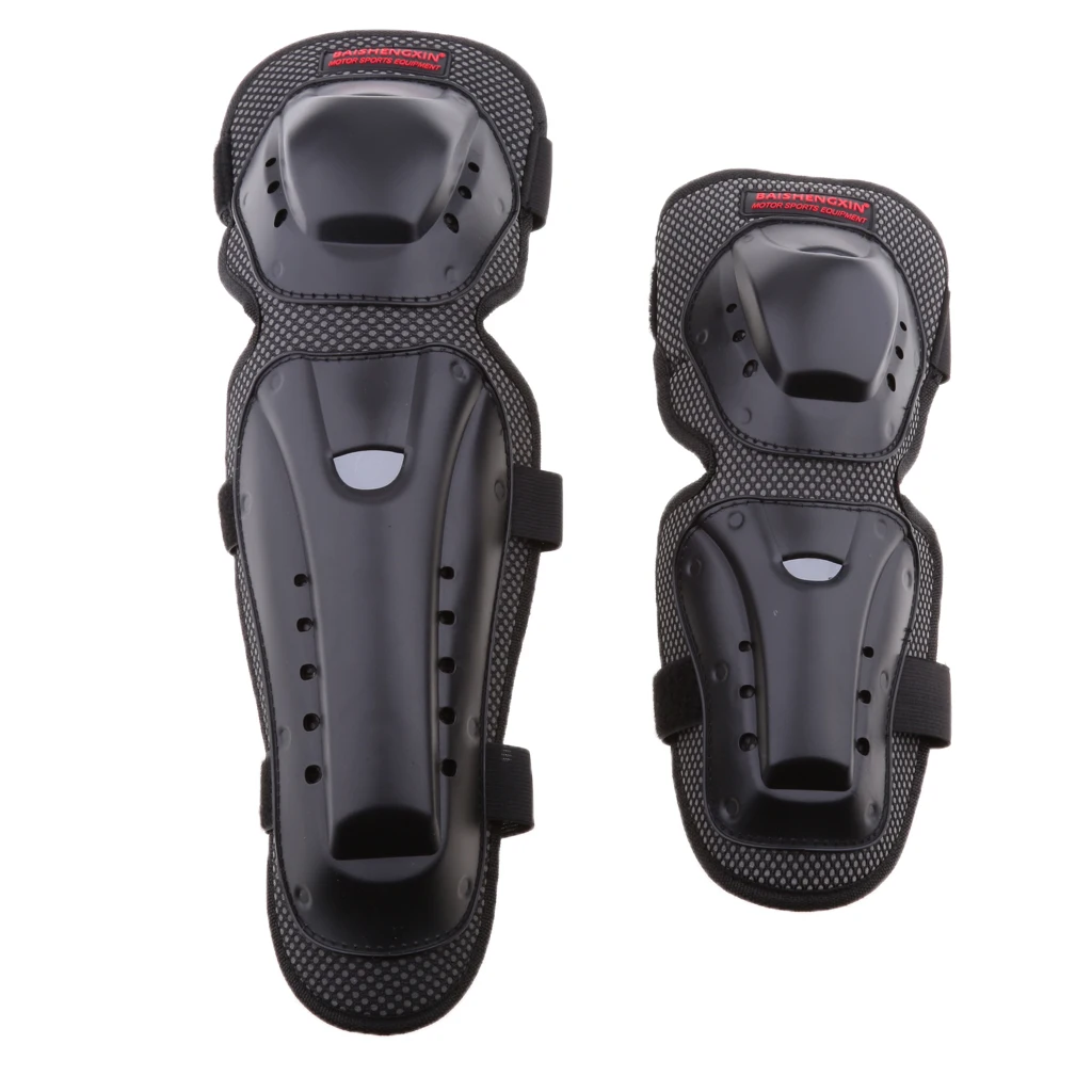 1 Set Motorcycle Cycling Breathable Anti-slip Elbow and Knee Pads  Knee Brace Support Protector Guard Black   