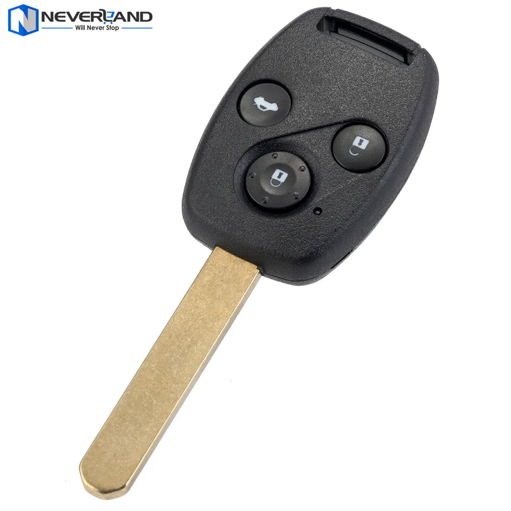 

3 Button Keyless Entry Remote Car Key Shell Replacement Case Fob 433Mhz ID46 for Honda Accord CRV
