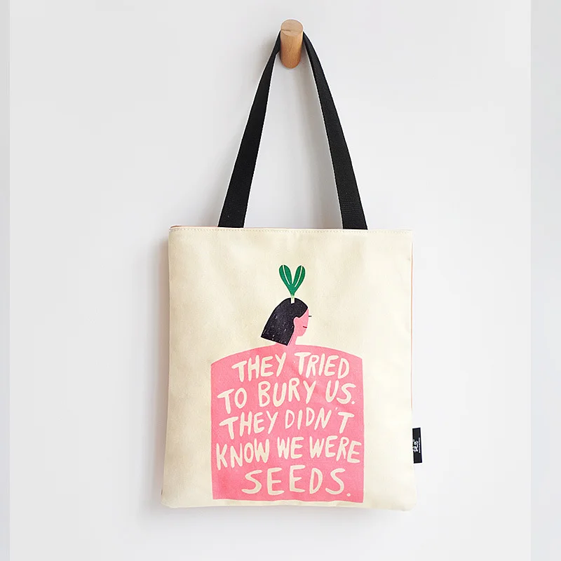 Харадзюку Большая вместительная сумка через плечо totebag холщовая пляжная