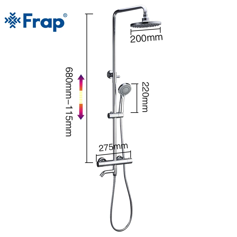 Frap смеситель для душа s Термостатический смеситель для душа в ванной комнате смеситель с термостатом дождевая душевая панель Набор для ванны смеситель для душа кран