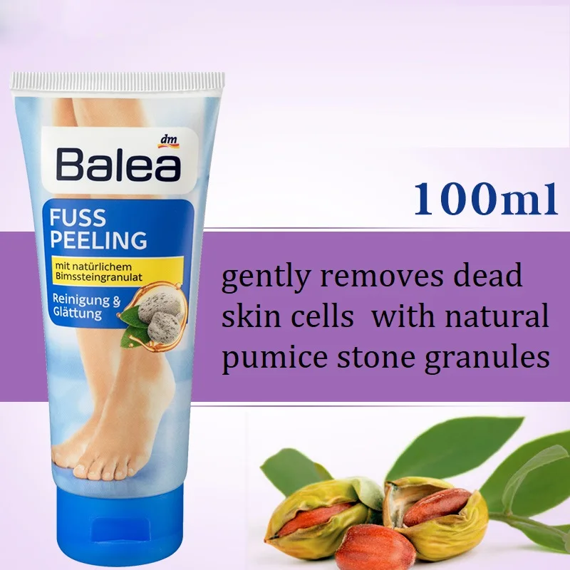 

Balea Foot Cream with Natural Pumice Stone Granules for Dry Foot Skin Remove Dead Cell Moisturizer for Softer Supple Feet
