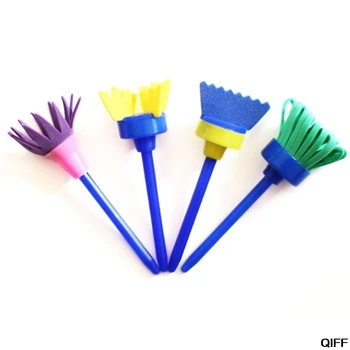 

4 Pcs Rotate Spin Sponge Paint Drawing Kids DIY Graffiti Brushes Art Supplies Painting Tool Educational Toy May06