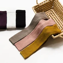 Хлопковые трикотажные штаны для малышей обтягивающие леггинсы для маленьких девочек Теплые детские штаны до щиколотки весенне-Осенняя детская одежда От 0 до 5 лет