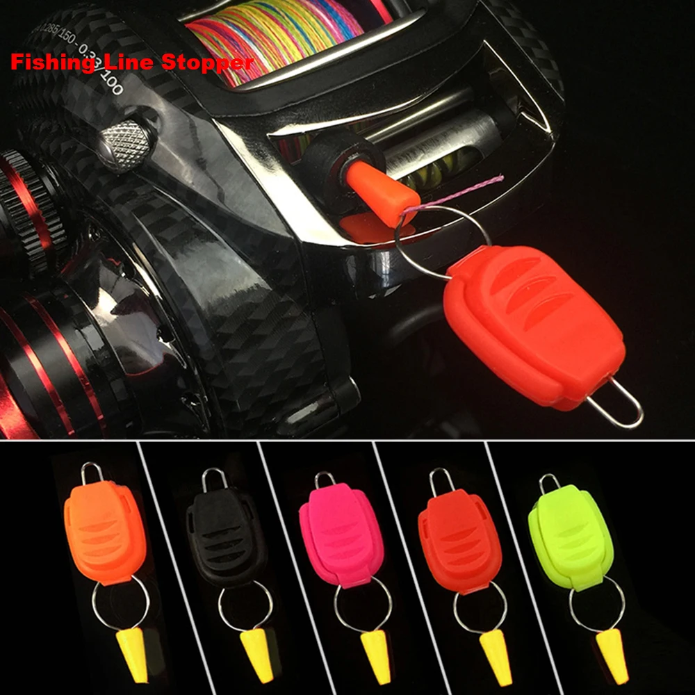 5Pcs 2020 Hot Fishing Line Stopper Baitcasting Reel Fishing Line Holder Buckle Stopper Keeper Clip Fish Accessories Dropship