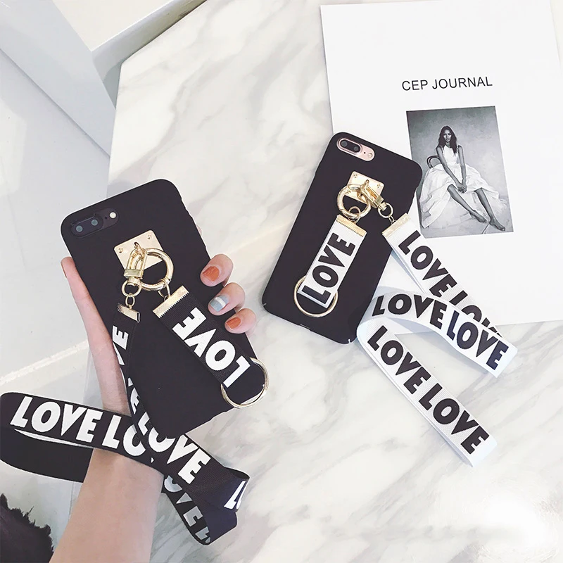 Love Strap Phone Case for iPhone 7 7Plus Luxury Capa 6 6s 6Plus 6sPlus Grip Cases |