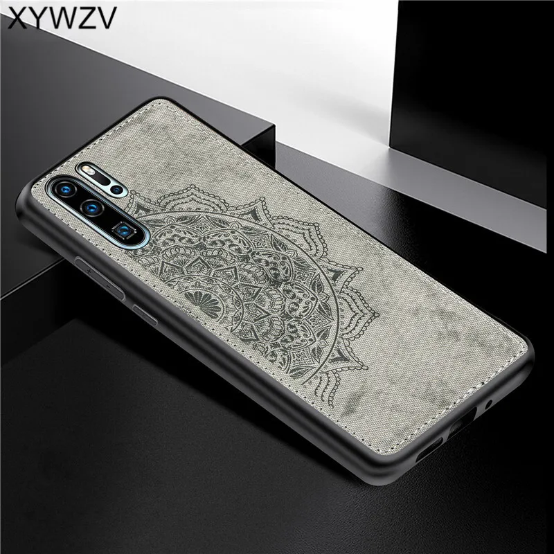 

Huawei P30 Pro Shockproof Soft TPU Silicone Cloth Texture Hard PC Phone Case For Huawei P30 Pro Back Cover Huawei P30 Pro Fundas