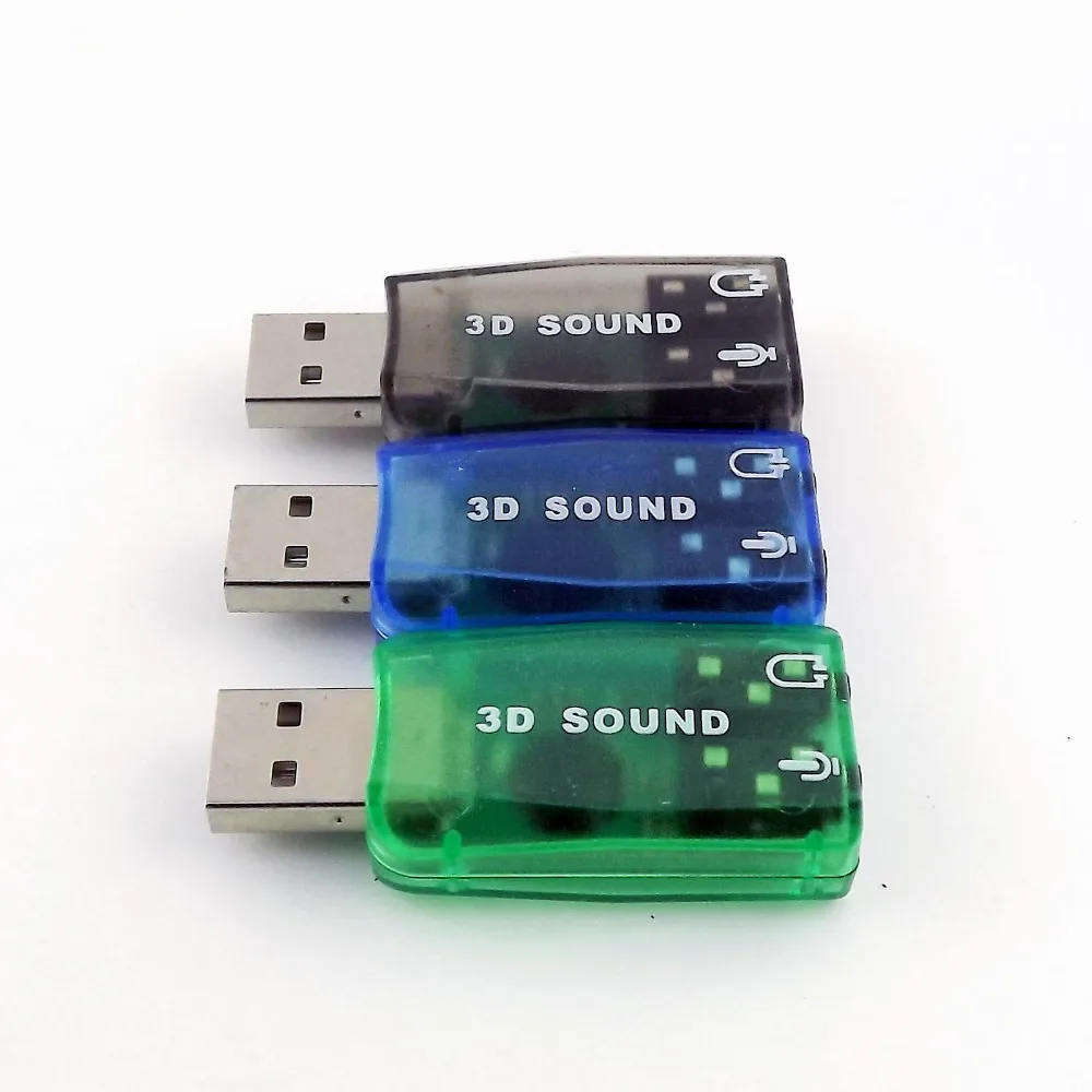1 шт. внешняя Виртуальная USB 3D 5 каналы стерео звуковая карта аудио адаптер