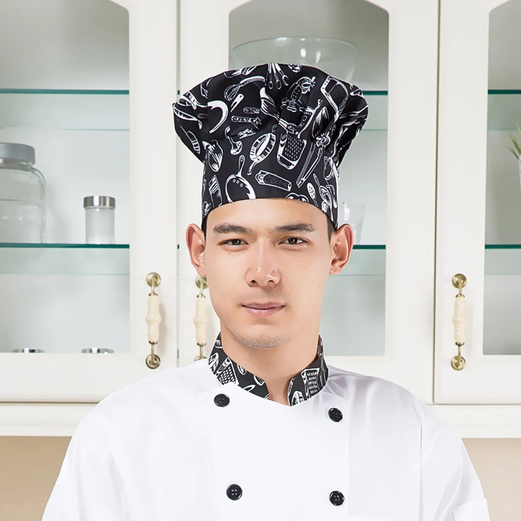 

Comfortable Cook Adjustable Kitchen Baker Chef Elastic Cap Hat Catering Chef Hat for Schools Restaurants Kitchens Hotels