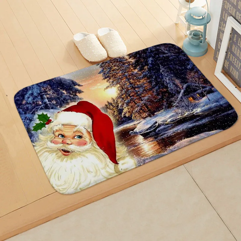 Merry Christmas Decoration Doormat Santa Claus Christmas Decoration for Home Happy New Year Xmas Navidad Decor - Цвет: 01