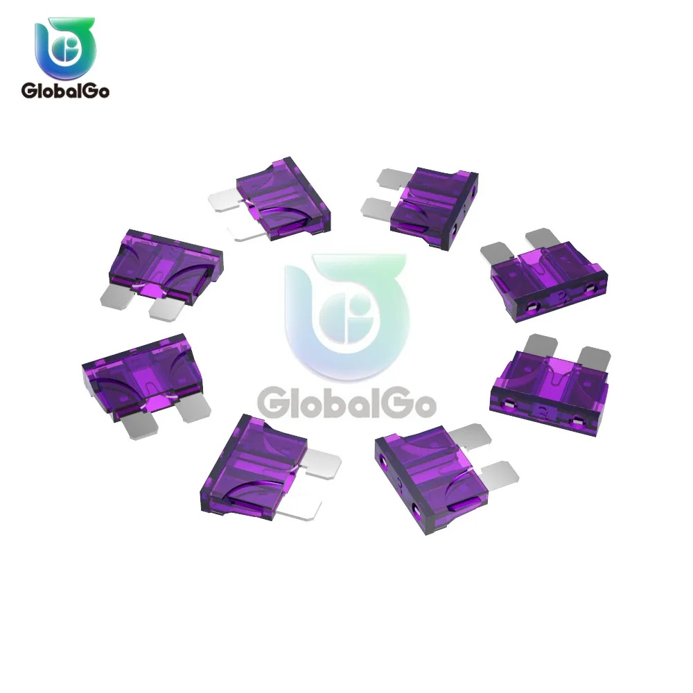 5 шт./лот предохранители для автомобиля 1A 2A 3A 5A 7.5A 10A 15A 20A 25A 30A 35A Ампер
