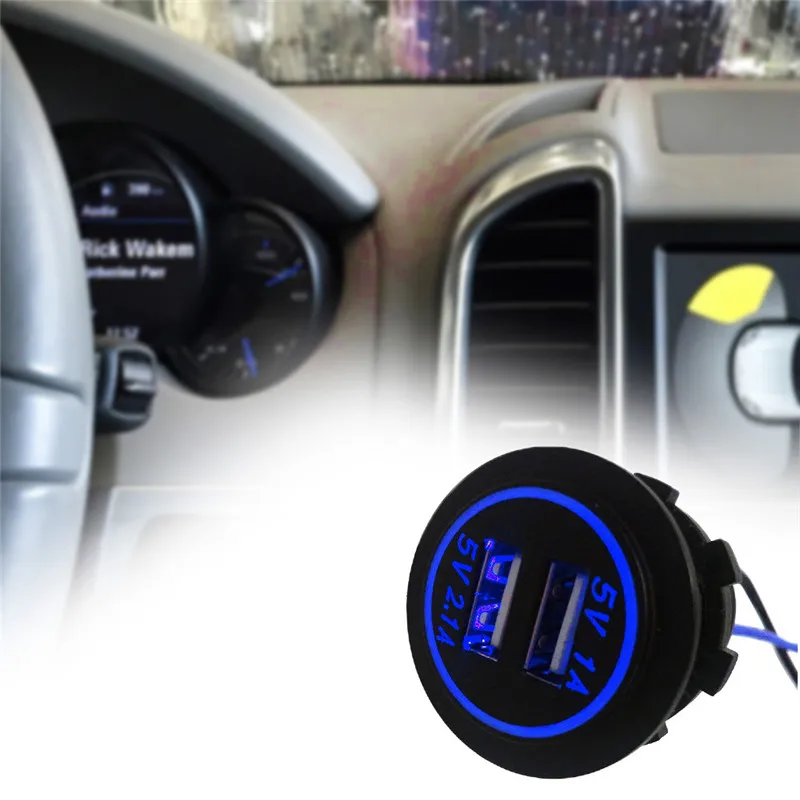 

Hot Sale New 12V-24V 2.0A Cigarette Lighter Socket Splitter 2 Port USB Car Charger Adaptor Auto Car Styling Car Accessories