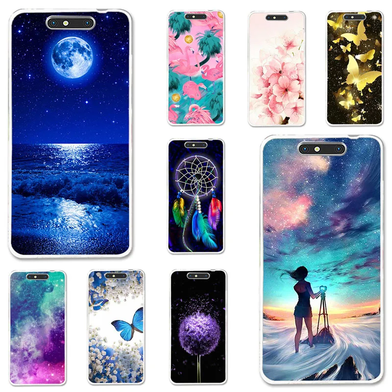 

TPU Cases For ZTE Blade V8 Case Silicone Floral Painted Bumper For ZTE Blade V8 5.2 inch Phone Cover Soft Back Fundas