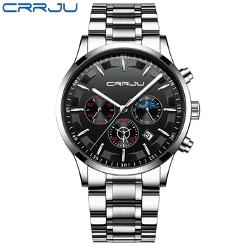 

Luxury Mens watch Quartz casual men watch CRRJU top brand male watches Wristwatch Waterproof men’s sport clock Relogio Masculino