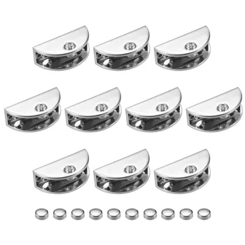 

Uxcell 10Pcs Round Half Round Two Hole Corner Bracket Clip Shelves Support Glass Clamps For 8-10mm 10-12mm 5-8mm Hardware