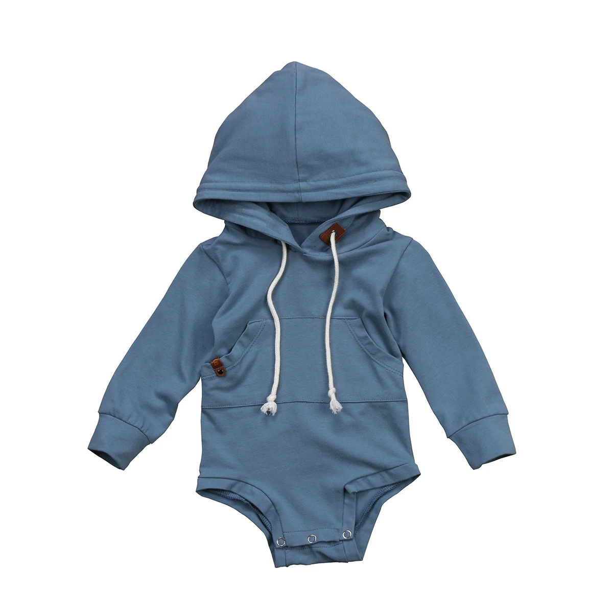 

Baby Boys Hooded Top Hooded Long Sleeve Blue Romper Sweatshirt Outfits