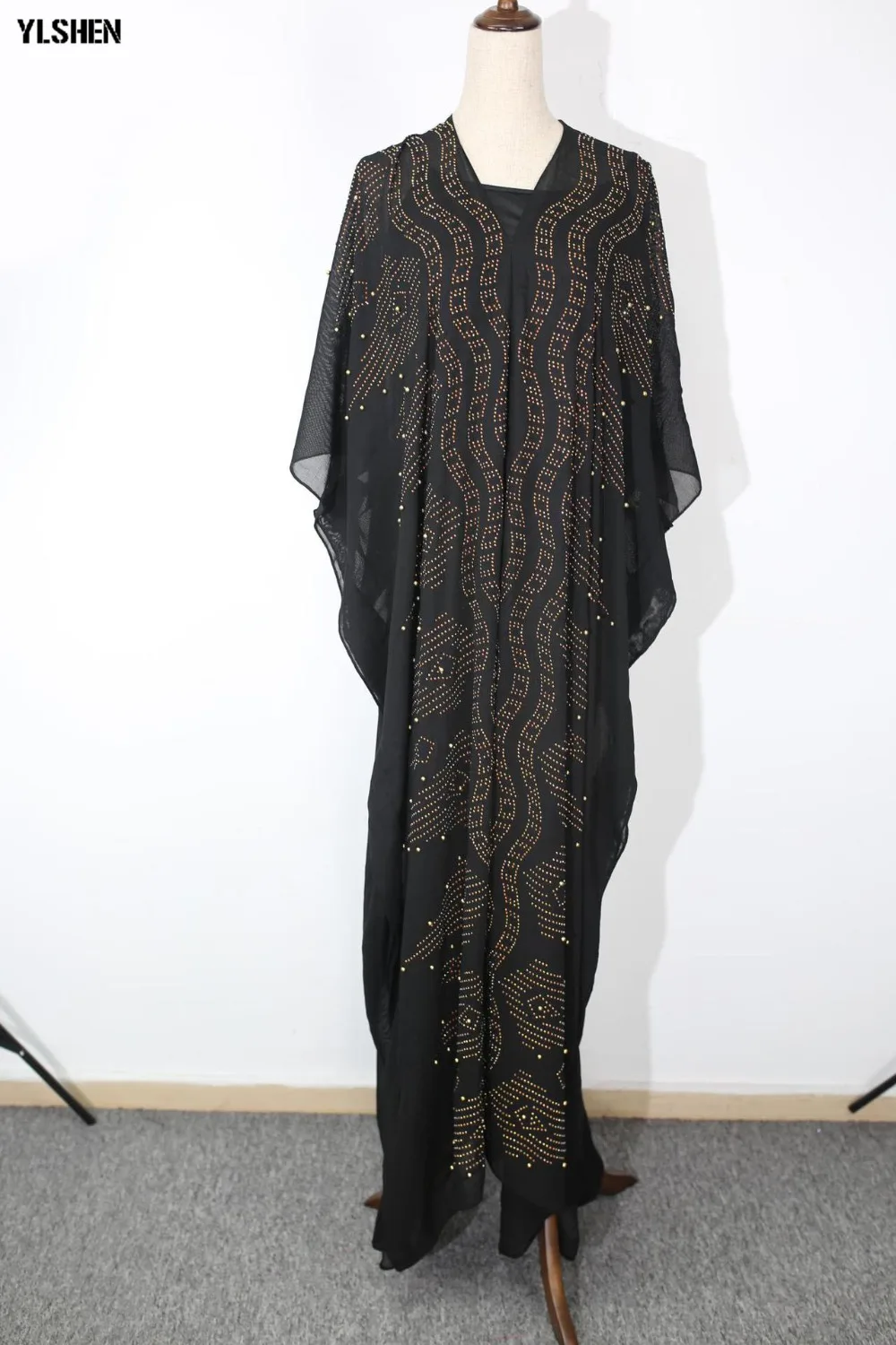 New style African Dresses for Women Dashiki Diamond African Clothes Bazin Rich Abaya Dubai Kaftan Ropa Mujer Muslim Africa Dress 07