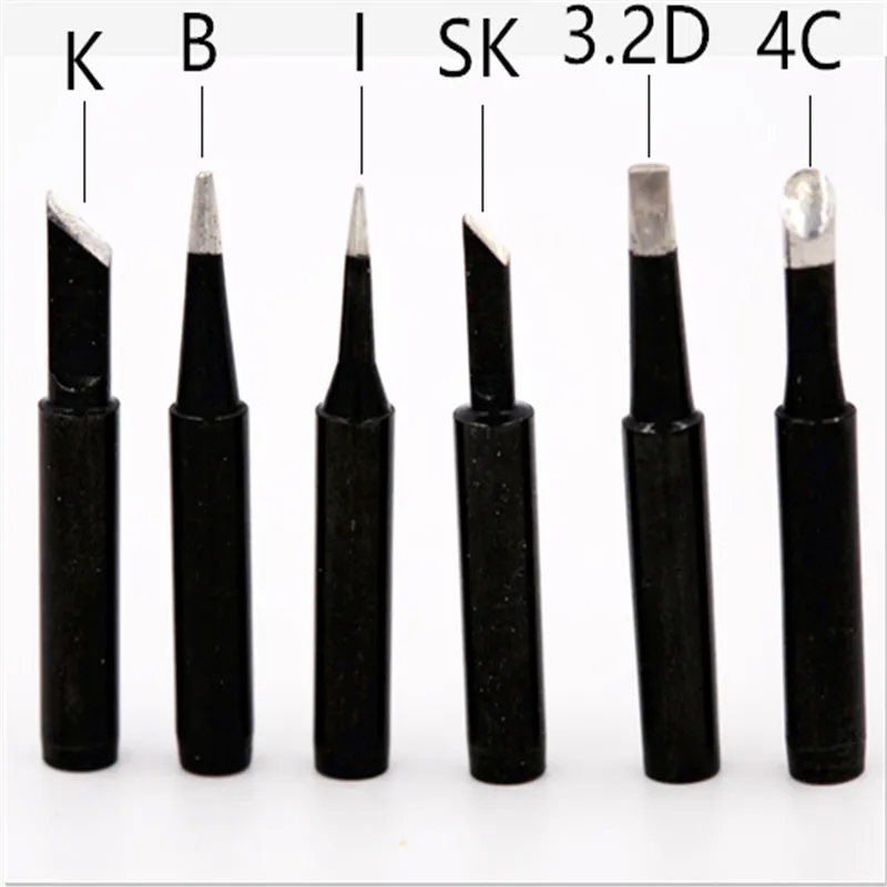 High quality silver copper Black 900M-T soldering iron tip Lead-free Solder tip 933.376.907.913.951,898D,852D+