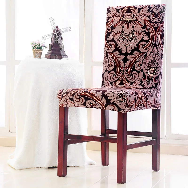 Упругие стул Cover цветочный спандекс обеденный стрейч Съемный Анти-грязный чехол для вечерние офисные Hotel Банкетный минималистский декор
