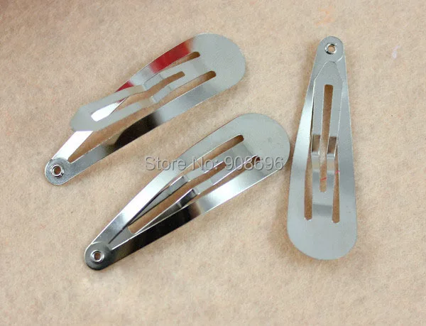 

Wholesale 1500pcs Blank Snap Clip Silver Metal Non Slip DIY Hair Accessories Slides Hair Bow Click Clip Parts