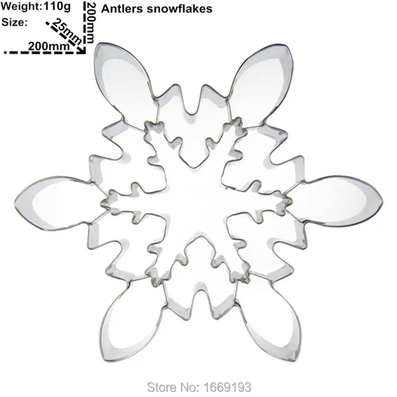 Рога в форме снежинок ремесло торт декоративные резаки инструменты, гигантский творческий торт выпечки формы, прямые продажи