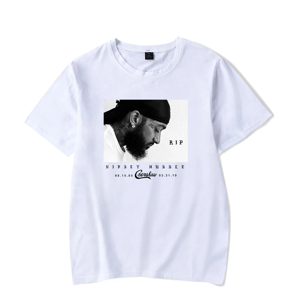 

2019 Hot Sale t-shirts Rep nipsey hussle Print Casual pop T-shirts Women/Men summer Short Sleeve T-Shirts Plus Size