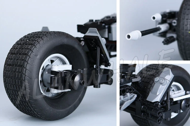 358pcs Super Heroes Batman Catwoman Catcycle Chase Bat-Pod Ultra Rare 07061 Model Building Blocks G