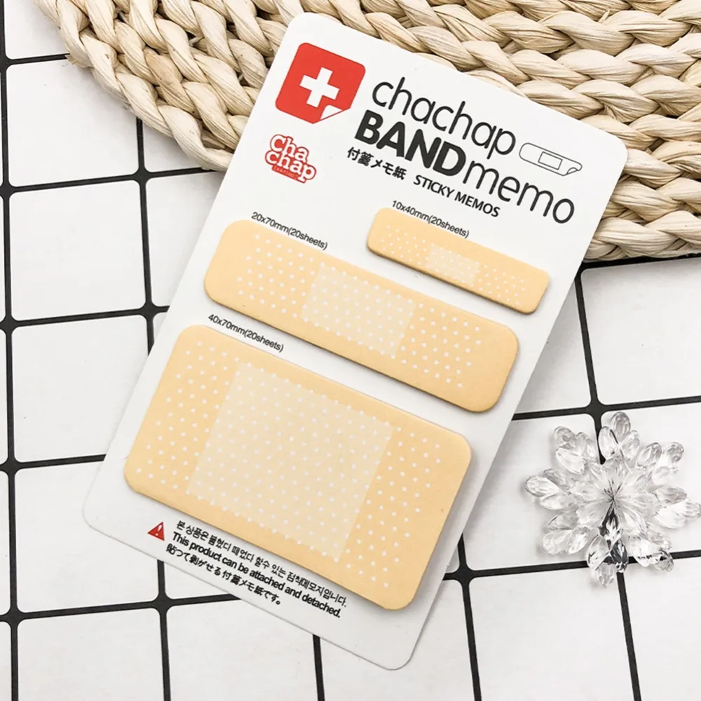 

Korean 60 Sheets Memo Pad Unique Band Aid Sticky Notes N Times Pad Bookmarks Paper Stickers Student Stationery