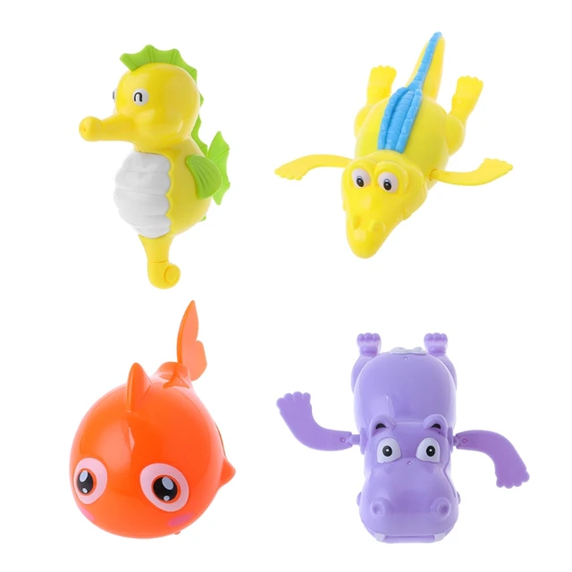 Cute Cartoon Animal Baby Bath Toys Bathroom Plastic Clockwork Swimming Children N26_A