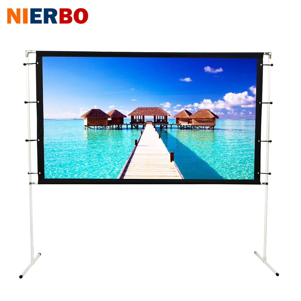 frame screen projector inch 100 100 NIERBO Projection with Frame Portable Screen inch