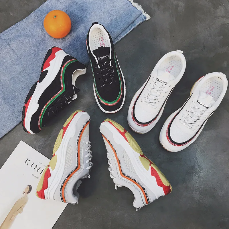 Women's shoes 2018 new Korean Harajuku wild white shoes spring Hong