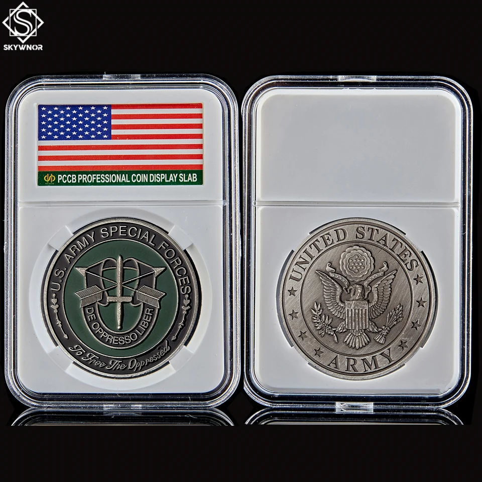 

Souvenir Challenge Green Berets Special Forces De Oppresso Liber Freedom Liberty Metal Coin Collection