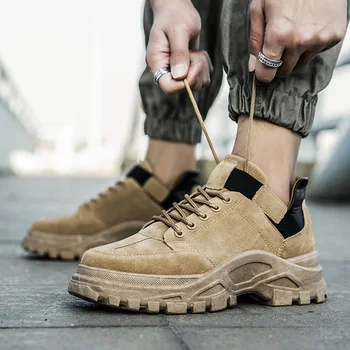 

2019 Men Shoes Breathable Sneakers Thick Bottom Platforms Casual Shoes Popular Style Sneakers Footwear zapatos de hombre K4-60