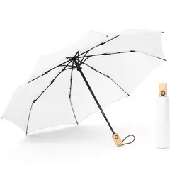 Ветер устойчивостью складной автоматический зонт дождя Для женщин Роскошные большой Ветрозащитный зонты, дождь для Для мужчин Деревянный